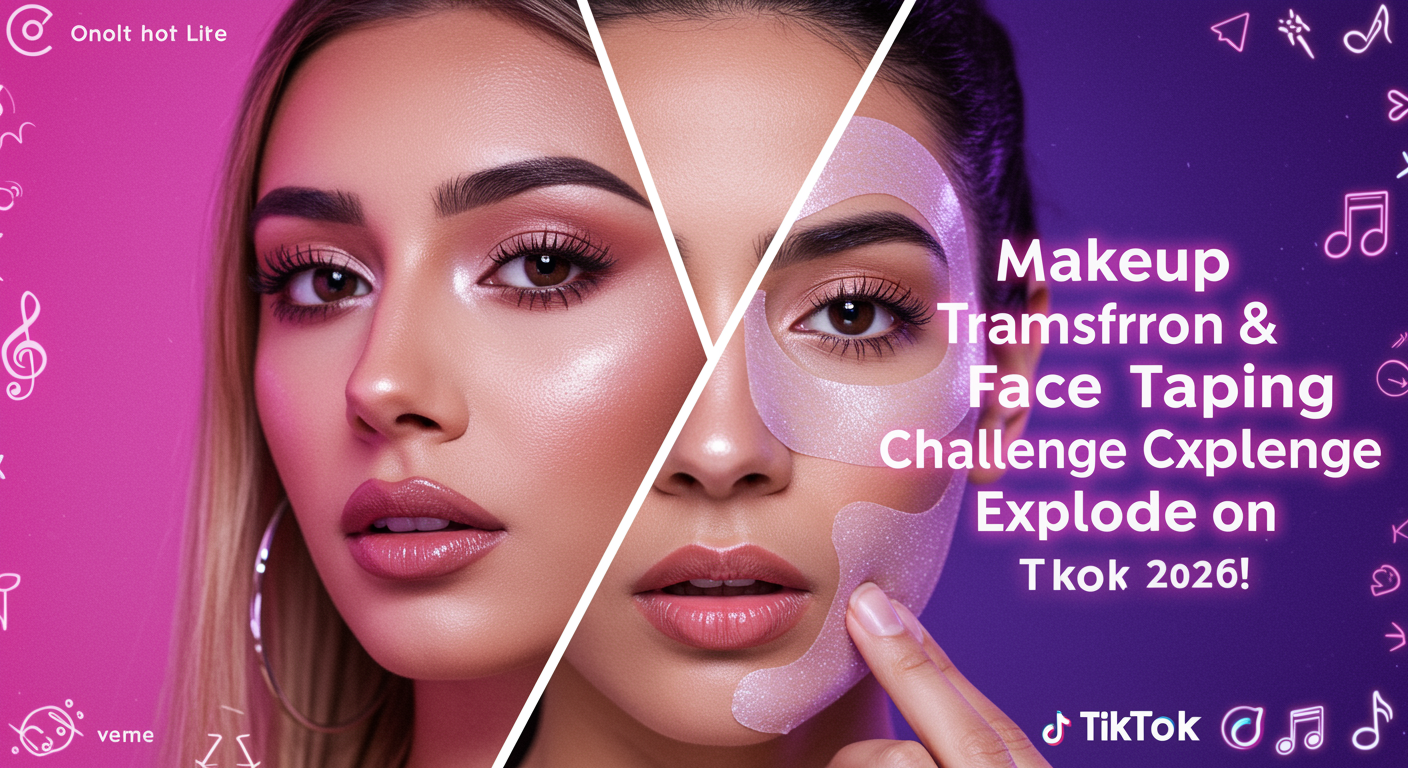 How the Makeup Transition and Face Taping Challenge Exploded on TikTok in 2026