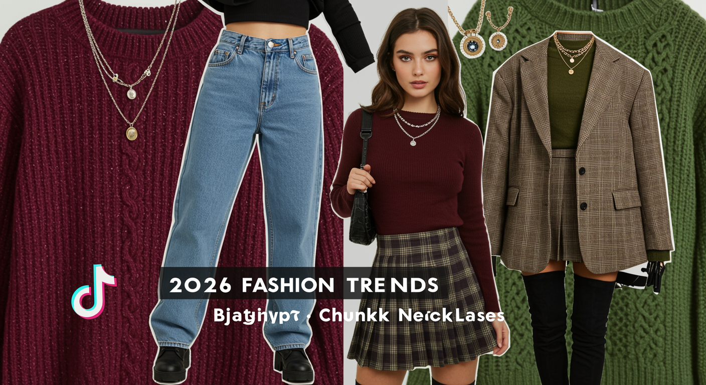 How Are 2026's Baggy Jeans, Preppy Styles, and Chunky Necklaces Defining Fashion?