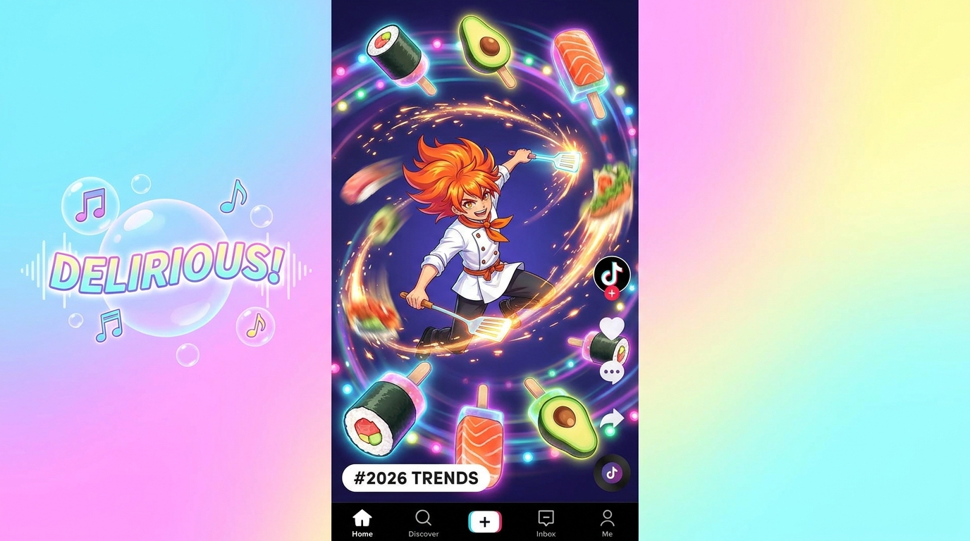 How the 'Delirious' Sound, Food Jutsu, and Sushi Push Pops Are Ruling TikTok Food Trends